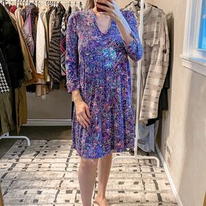 Lilly Pulitzer Alaina Swing Dress Purple Berry Colony Conga XS